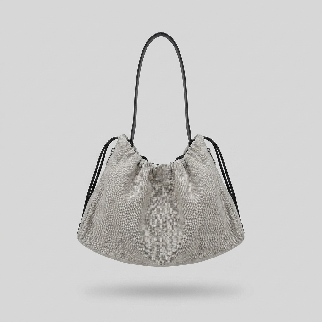 Light Gray drawstring - front