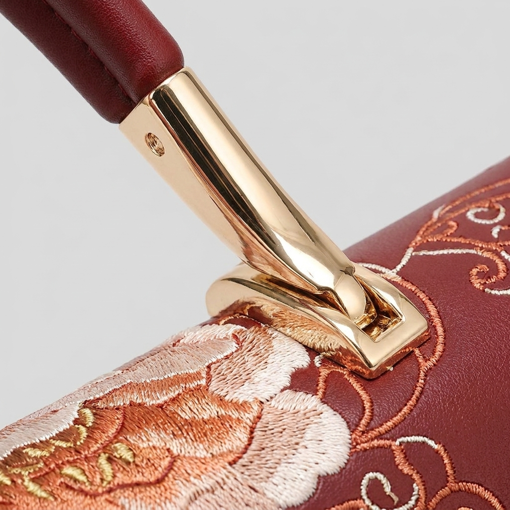 Scarlet embroidered_top_handle - hardware