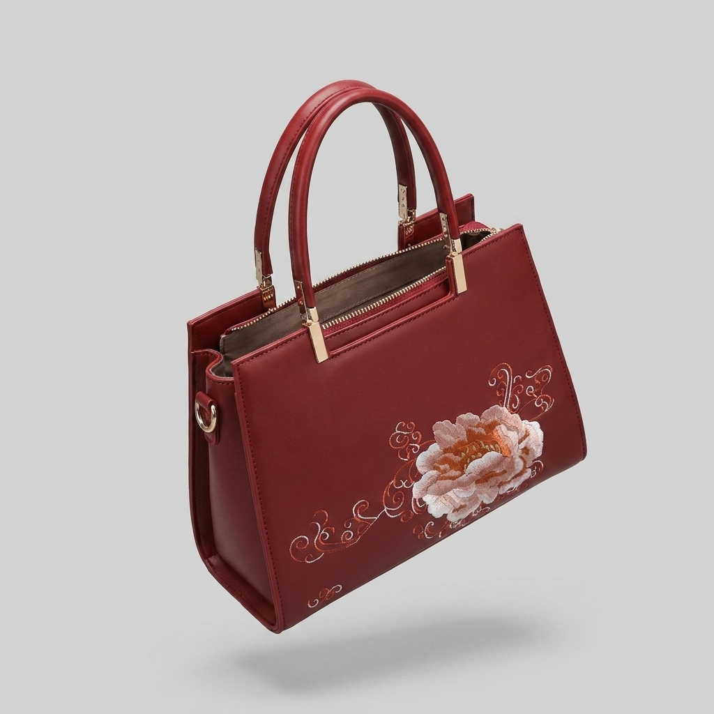 Scarlet embroidered_top_handle - open34