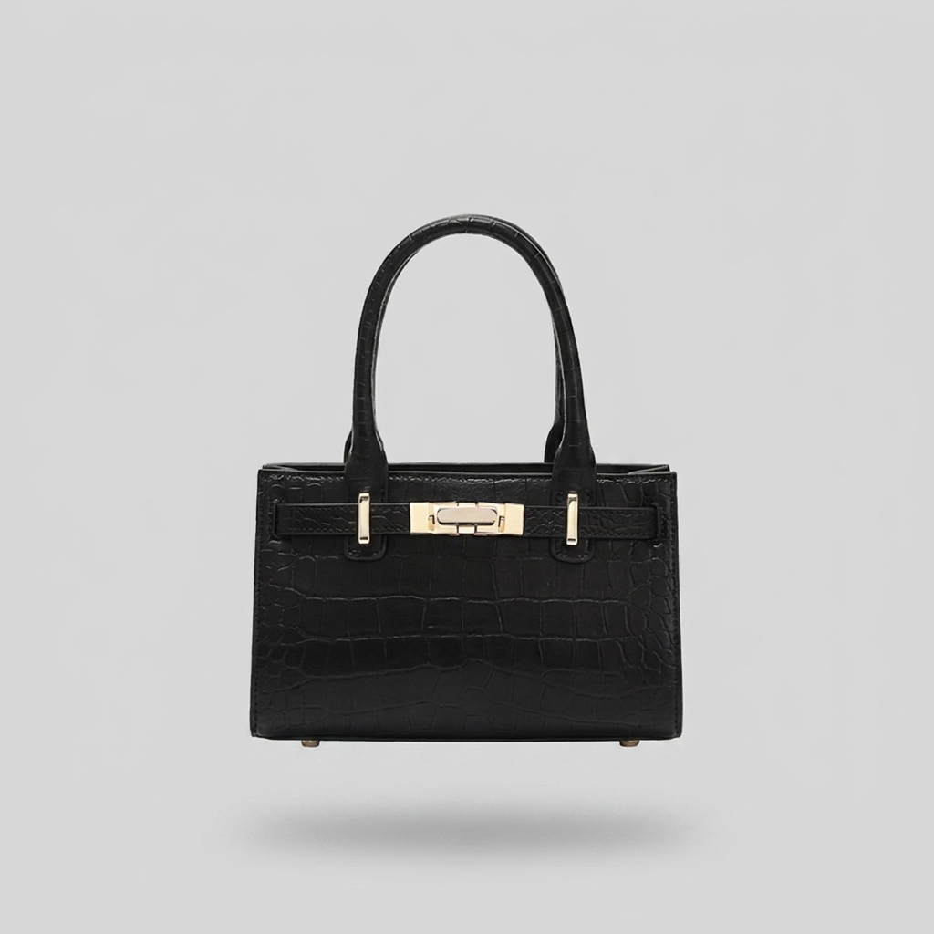 Black croc_mini - front