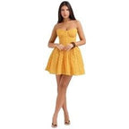 Alba | Vibrant Corset Princess Mini Dress For Summer Festivals - Honeyvine