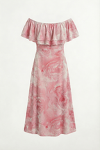 Irene | Cozy Off Shoulder Ruffle Midi Dress