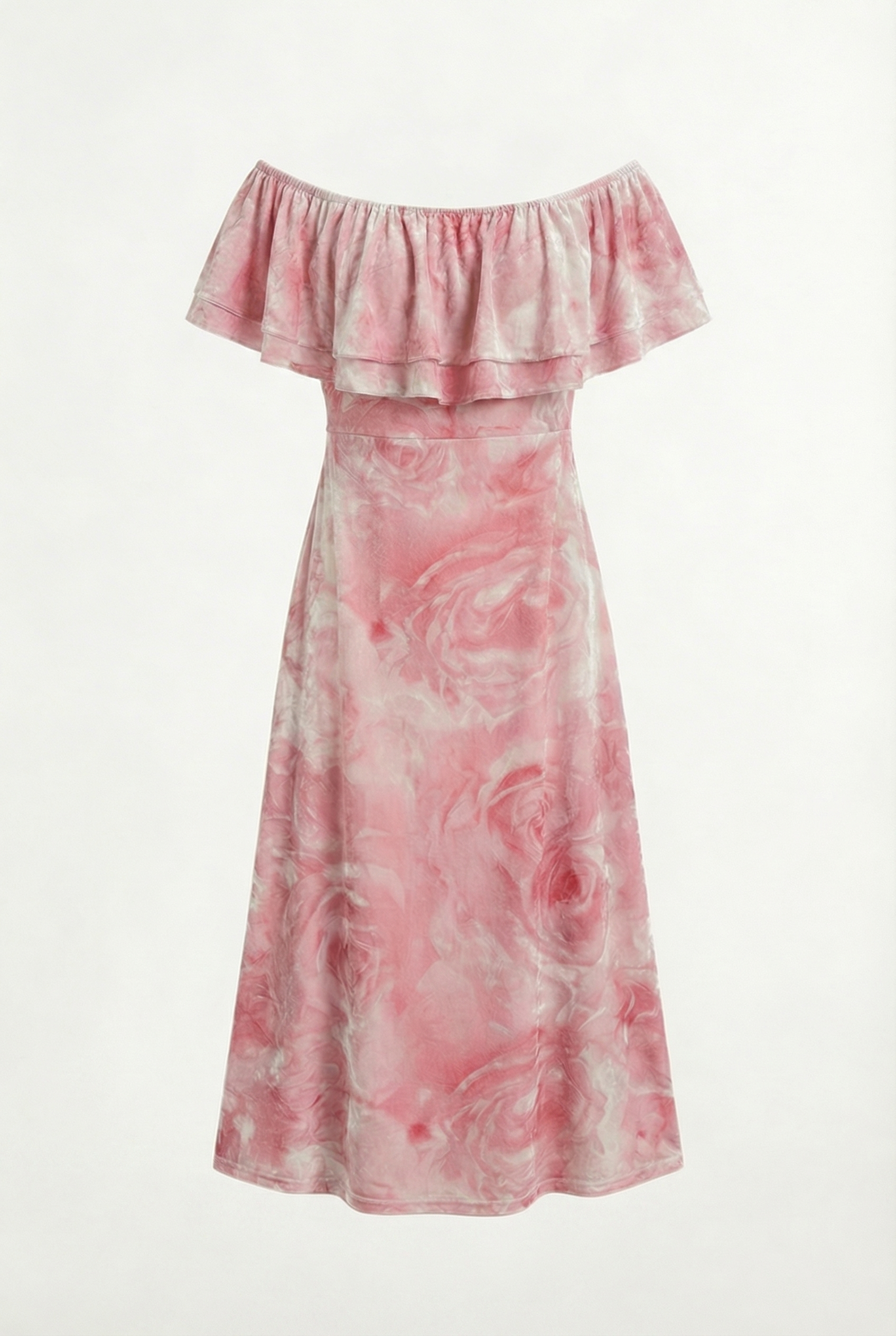 Irene | Cozy Off Shoulder Ruffle Midi Dress
